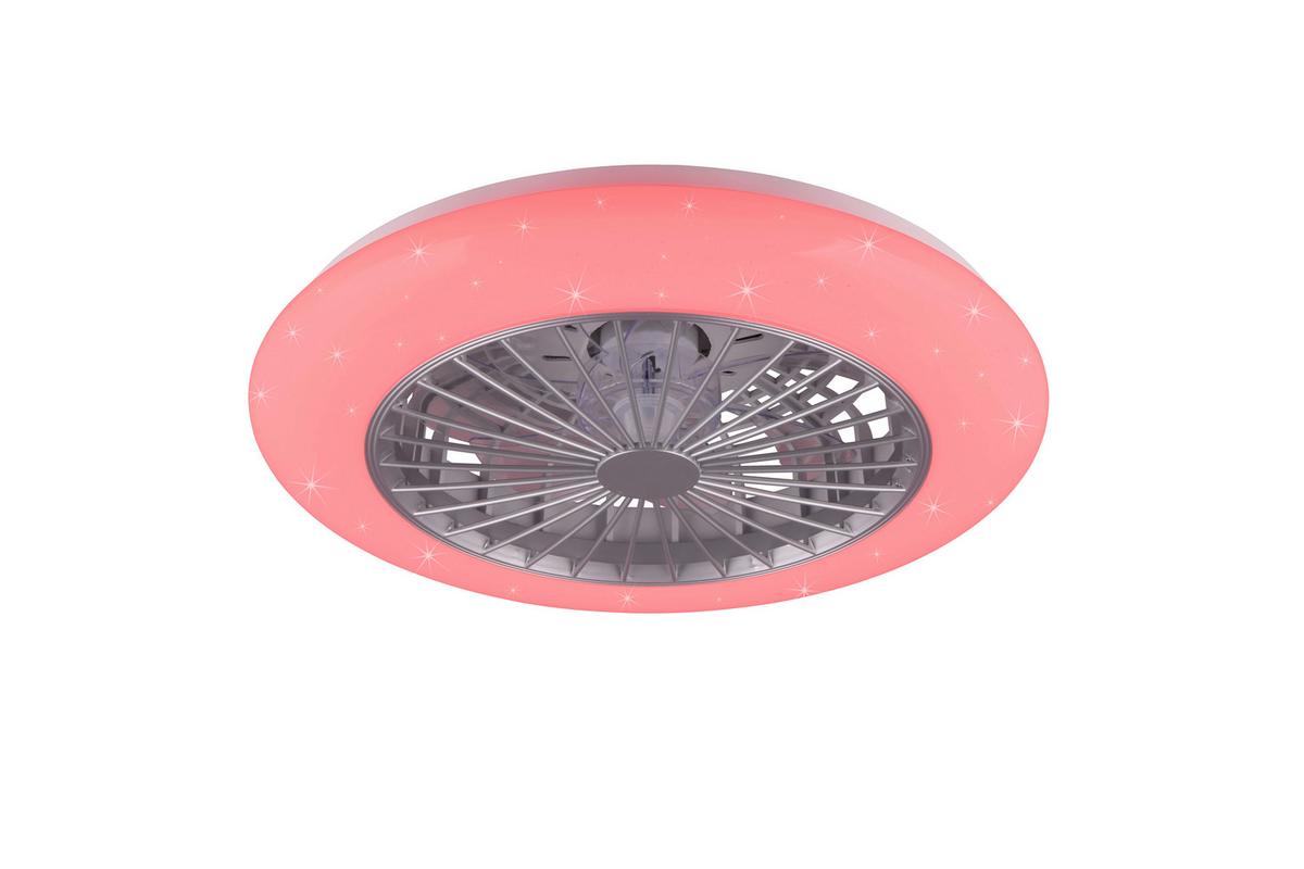 WENTYLATOR SUFITOWY R62522987 STRALSUND - kolor srebrny/biały, Konventionell, tworzywo sztuczne (49/16,5cm)