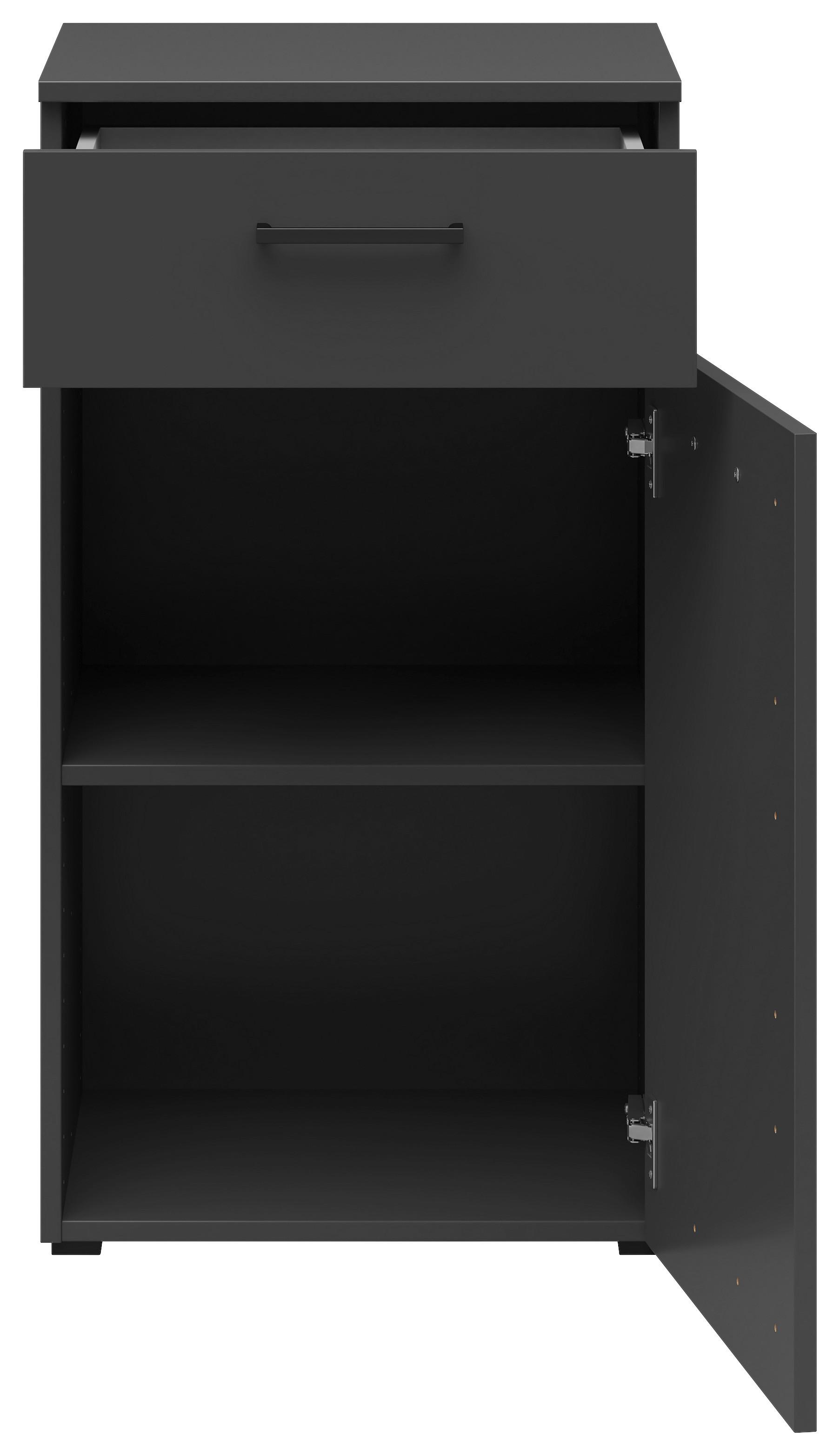 Komoda Multi - boje grafita/antracit, Moderno, drvni materijal/plastika (45/83/40cm) - Modern Living