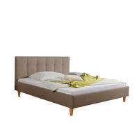 Polsterbett Kenny Hellbraun ca. 200x200 cm - Hellbraun/Naturfarben, MODERN, Holz/Textil (200/200cm) - Livetastic