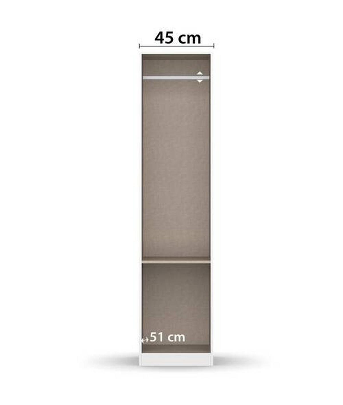 Ormar S Klasičnim Vratima Berlin - hrast Artisan/bijela visoki sjaj, Moderno, drvni materijal/plastika (47/210/54cm) - Modern Living