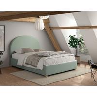 Kinder-/Juniorbett MOON Grün ca. 140x200 cm Bouclé - Naturfarben/Grün, ROMANTIK / LANDHAUS, Holz/Textil (140/200cm) - Vipack