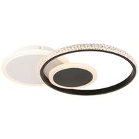 LED-Deckenleuchte Rulm in Schwarz/Weiß max. 18 Watt - Schwarz/Weiß, MODERN, Kunststoff/Metall (45/32/6,5cm) - Modern Living