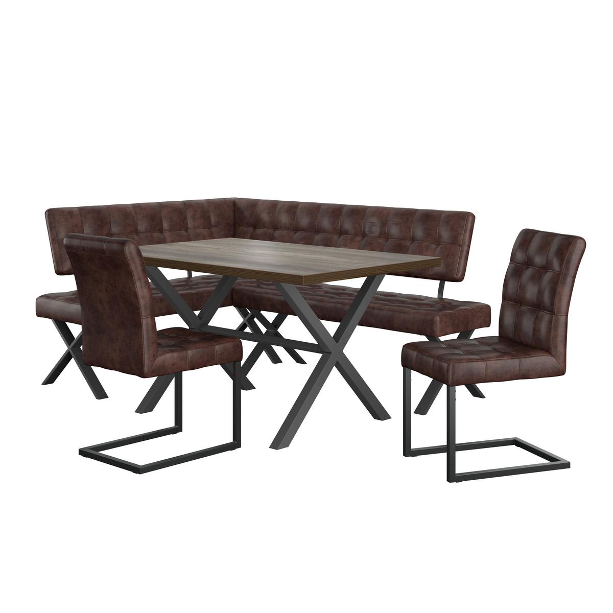 Kotna Klop Donna, Vintage Rjava, 150 X 200 Cm - rjava/antracit, Moderno, kovina/tekstil (150/200cm)