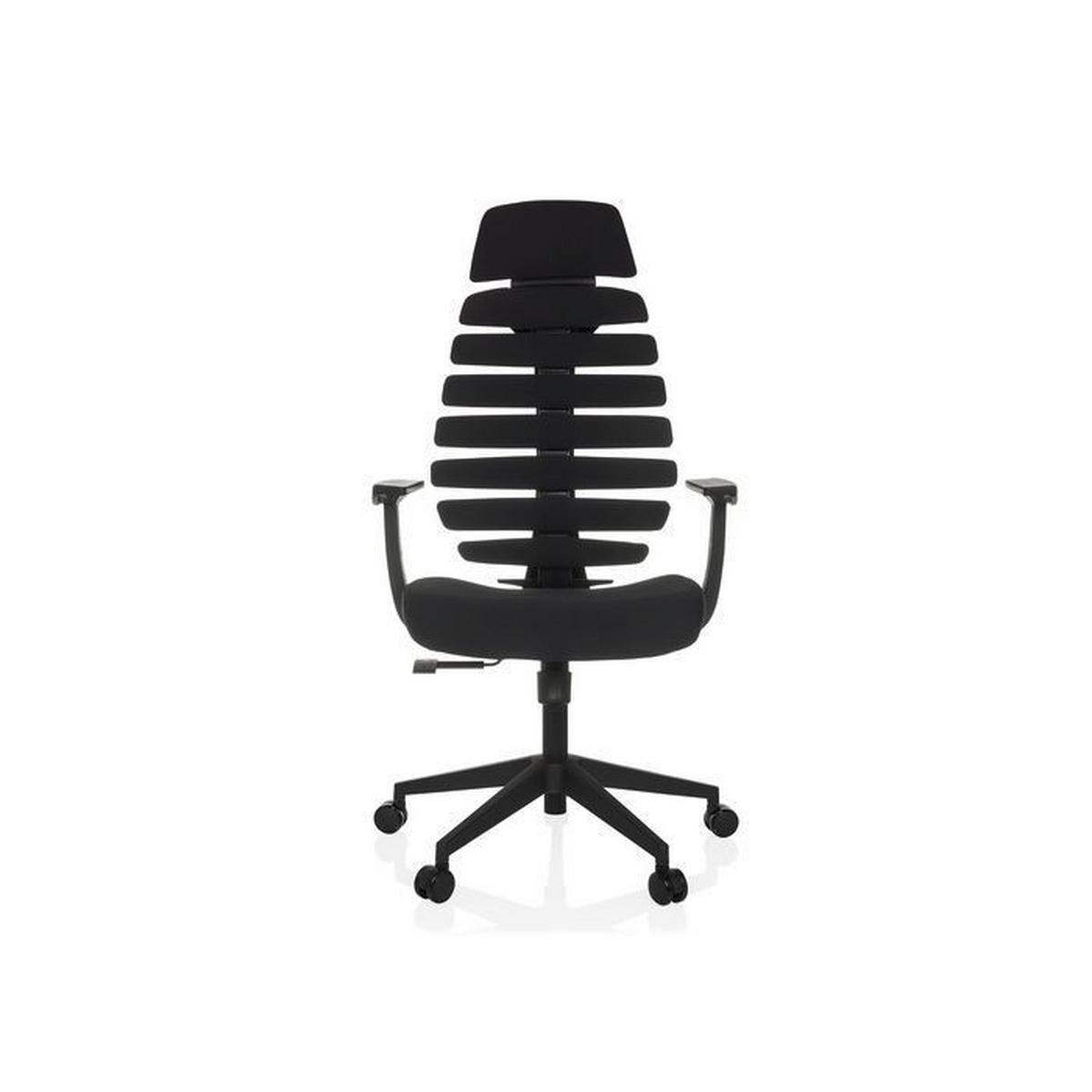 Pisarniški Stol Ergo Line Eco, Črna - črna, Moderno, umetna masa/tekstil (64/120 - 130/62cm) - MID.YOU