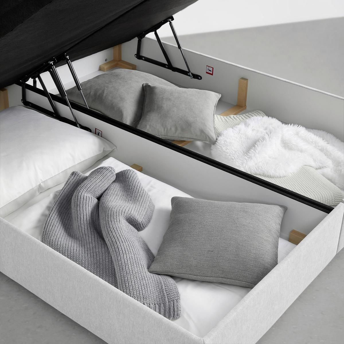 Postelja Z Vzmetnico Maya, Bež, 180x200 - črna/bež, Konvencionalno, umetna masa/tekstil (180/200cm) - Mömax