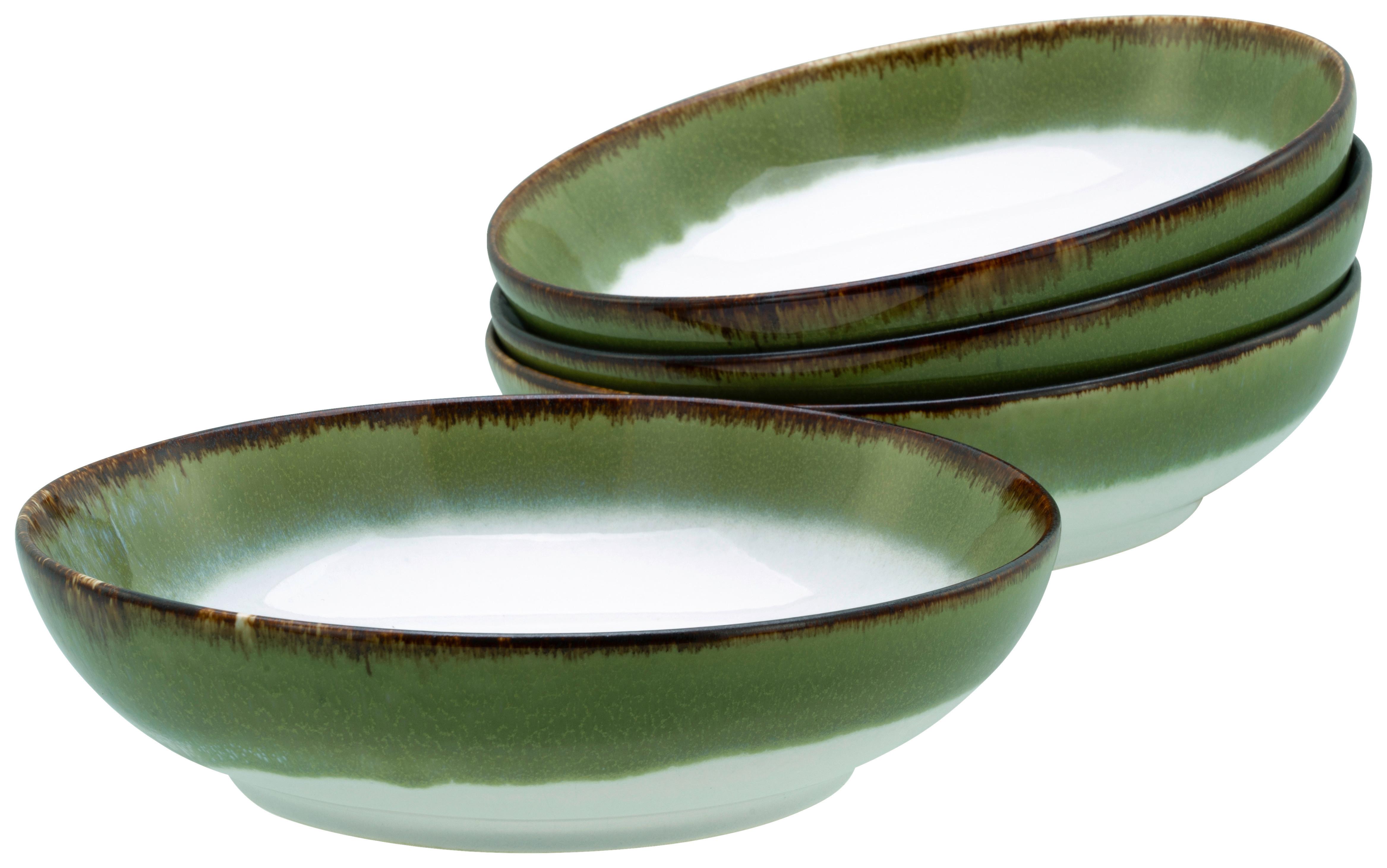 Set Posod Cascade Green, 4-Delni - zelena/bela, Design, keramika (22,5cm) - Creatable