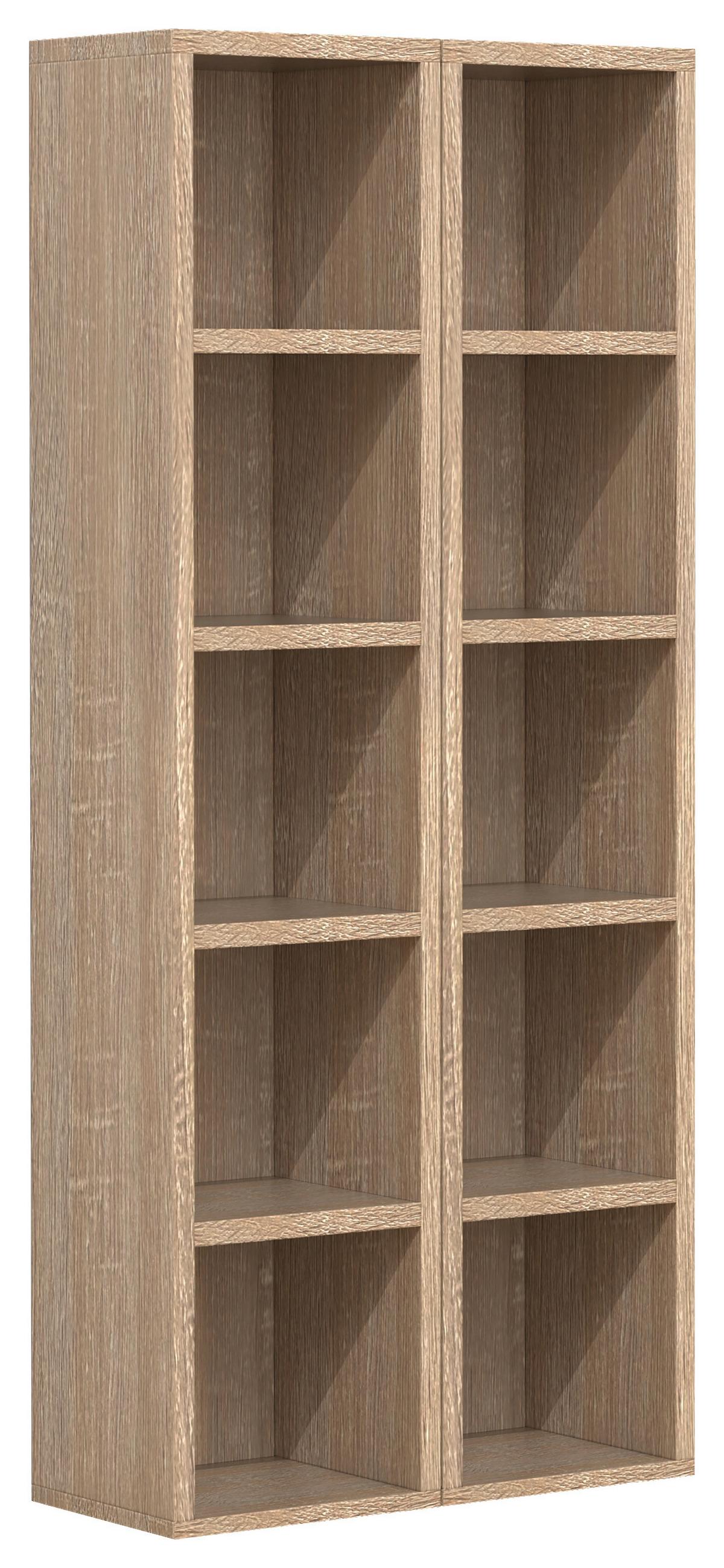 Regal Megosa S, Barva Hrasta - hrast sonoma, Design, leseni material (40/94/17cm) - MID.YOU