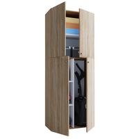 Mehrzweckschrank Lona ca. 70x182 cm Eichefarben - Eichefarben/Weiß, KONVENTIONELL, Holzwerkstoff (70/182/37cm) - MID.YOU