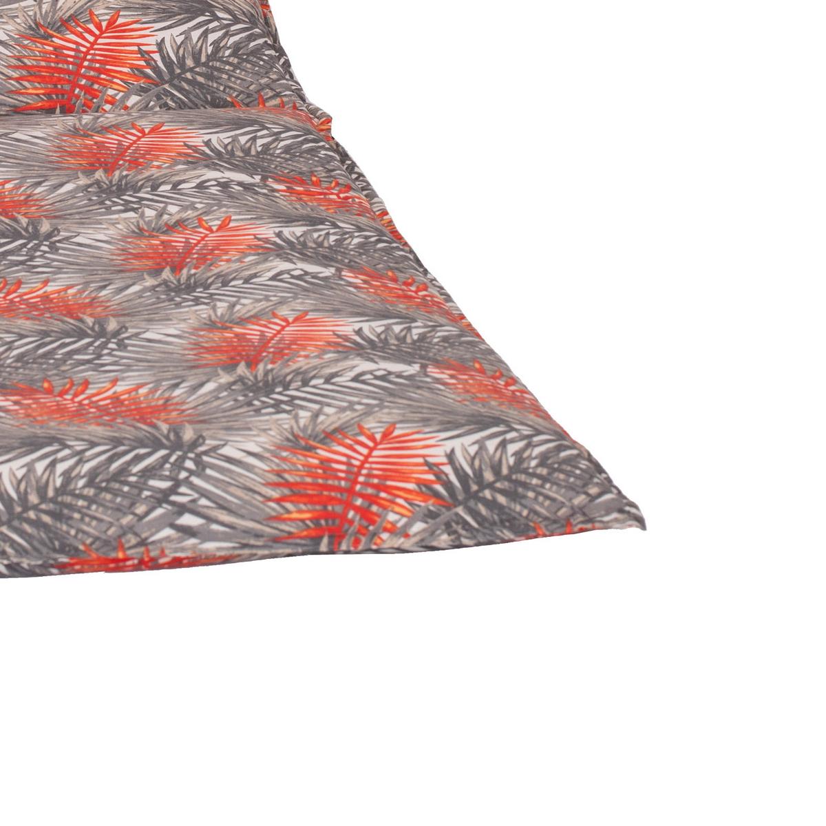 Liegenauflage Biel ca. 193x60 cm Grau/Rot - Grau, Basics, Textil (193/60/6cm) - Gardenson