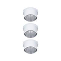 Deckenleuchte Coin Gil max. 6 Watt, 3-teilig - Silberfarben/Weiß, Basics, Metall (6,8cm) - Paulmann