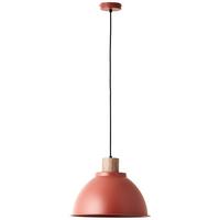 Hängeleuchte Erena Rot max. 60 Watt - Rot, Basics, Holz/Metall (38/120cm) - Brilliant