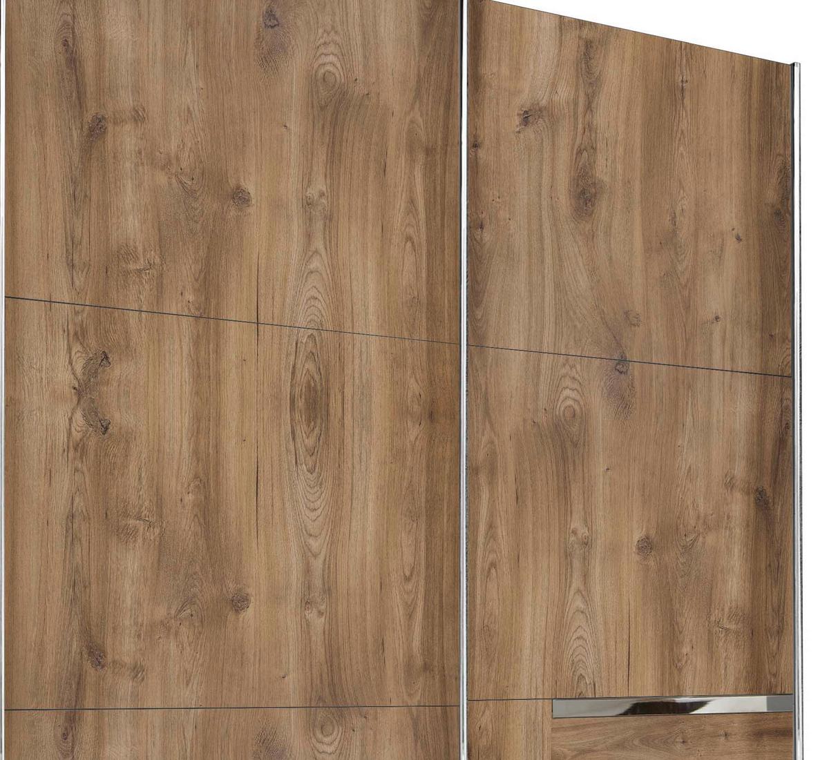 Ormar S Kliznim Vratima Level 36a - boje hrasta/boje kroma, Moderno, drvni materijal/metal (300/216/65cm) - Modern Living