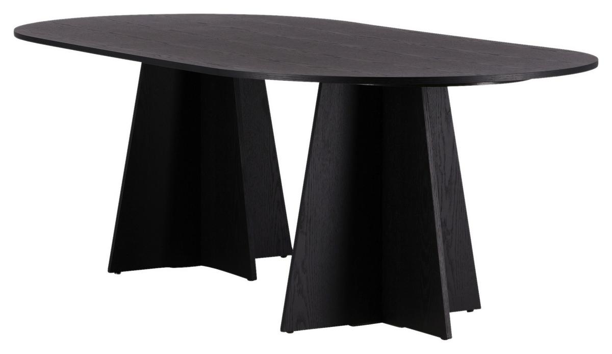 ESSTISCH BOOTCUT - Schwarz, Design, Holz (230/115/75cm) - Livetastic