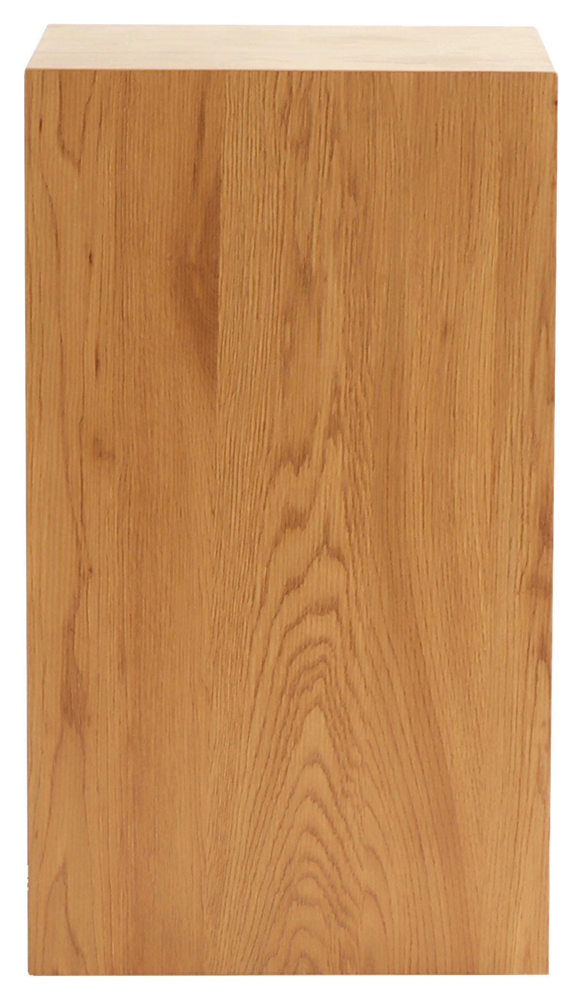 STOLIK BOCZNY MIGUEL - kolor dębowy, Design, materiał drewnopochodny (40/40/70cm) - Xora