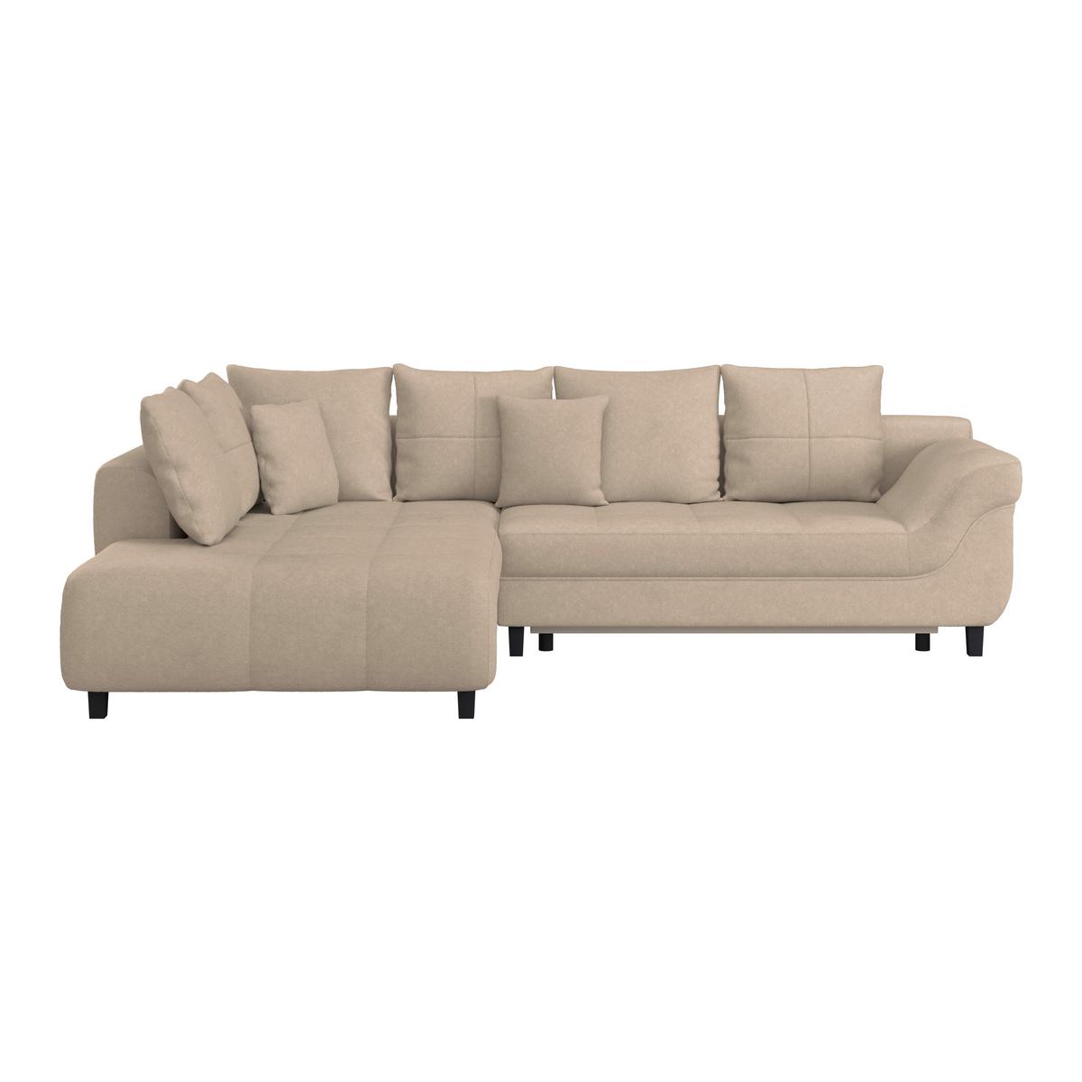 Kutna Garnitura Mendoza - bež/crna, Design, tekstil/drvo (197/309cm) - Modern Living