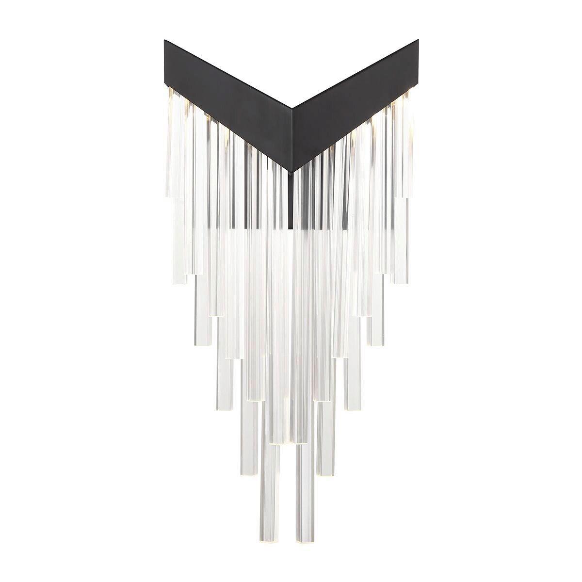 LED Falilámpa Qn-Vivien-1w-Bk - fekete, Design, műanyag/fém (50,8/25,7/12,8cm) - Elstead Lighting