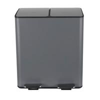 Treteimer Aliya Matt Dark-Grey - Dunkelgrau/Schwarz, Basics, Kunststoff/Metall (45/30/51cm) - Spirella