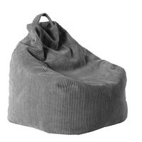 Sitzsack Cord mit Zip ca. 80x85x80 cm Anthrazit - Anthrazit, Trend, Textil (80/85/80cm) - Livetastic