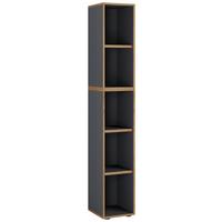 AKTENREGAL SALIA B30 - Honigeiche/Anthrazit, Design, Holzwerkstoff/Kunststoff (30/183/33cm) - MID.YOU