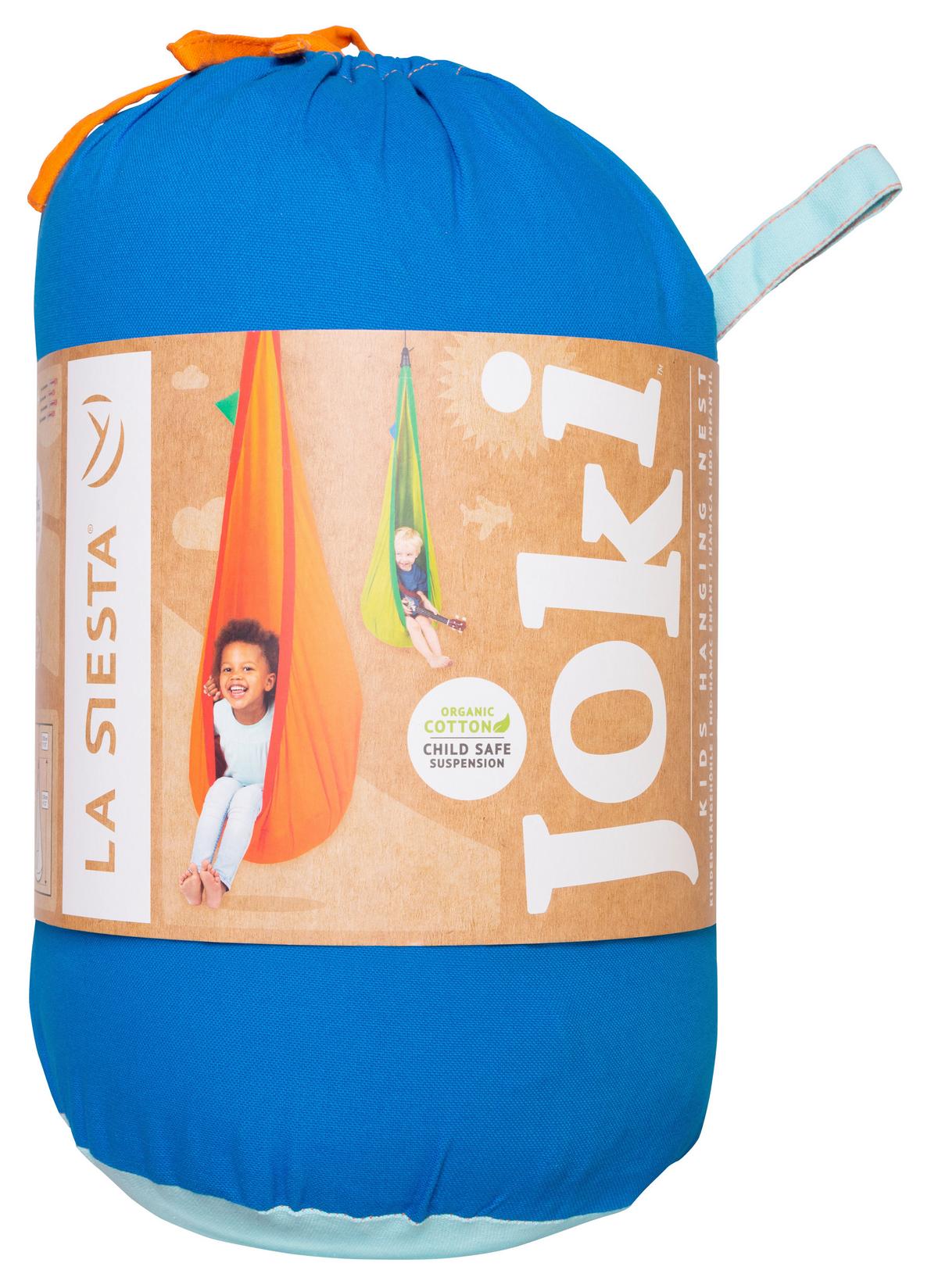 Kinderhängesessel Kids Hanging Nest Blau/Orange - Blau/Orange, KONVENTIONELL, Textil (70/200-400/150cm) - La Siesta