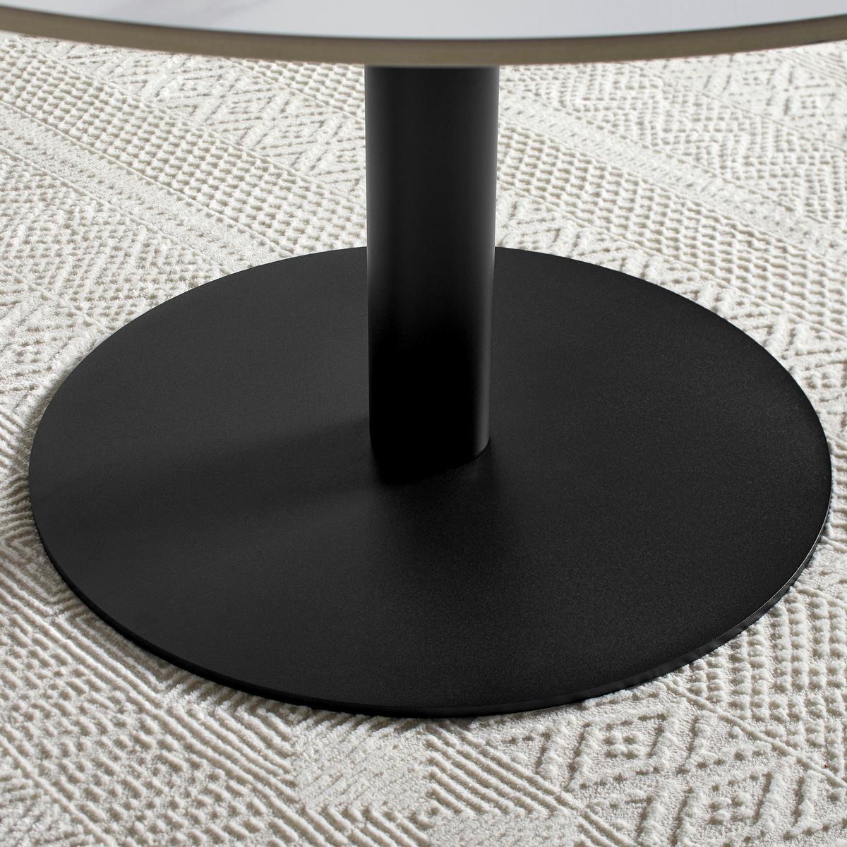 Stolić Bursa - bijela/crna, Moderno, metal/keramika (80/80/45cm) - Premium Living