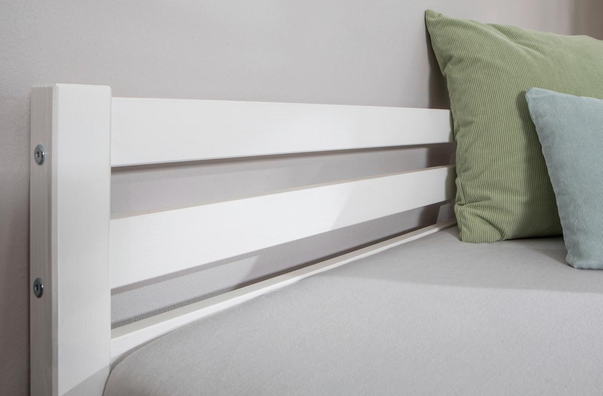 Bett "Nadine", aus Kiefer, weiß - Weiß, KONVENTIONELL, Holz (140/200cm) - MID.YOU