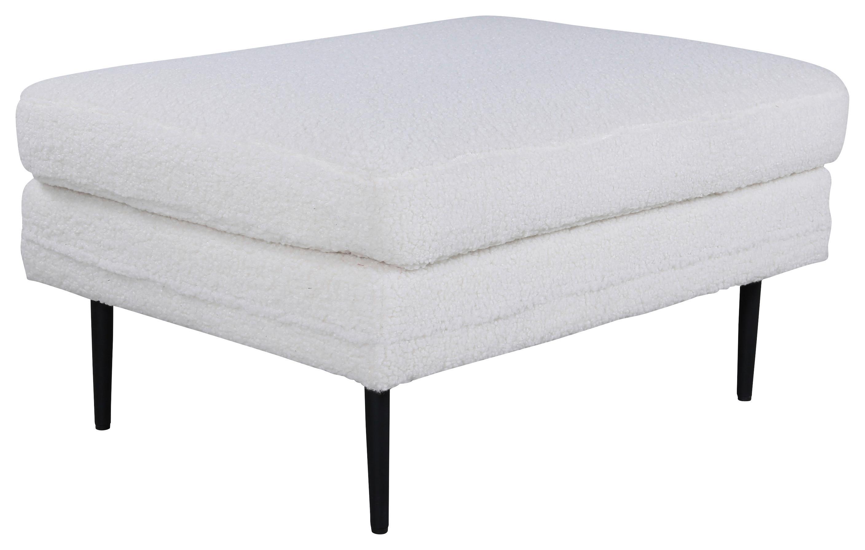 HOCKER BOOM - Schwarz/Weiß, Design, Textil/Metall (90/49/70cm) - Livetastic