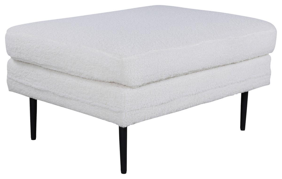 HOCKER BOOM - Schwarz/Weiß, Design, Textil/Metall (90/49/70cm) - Livetastic