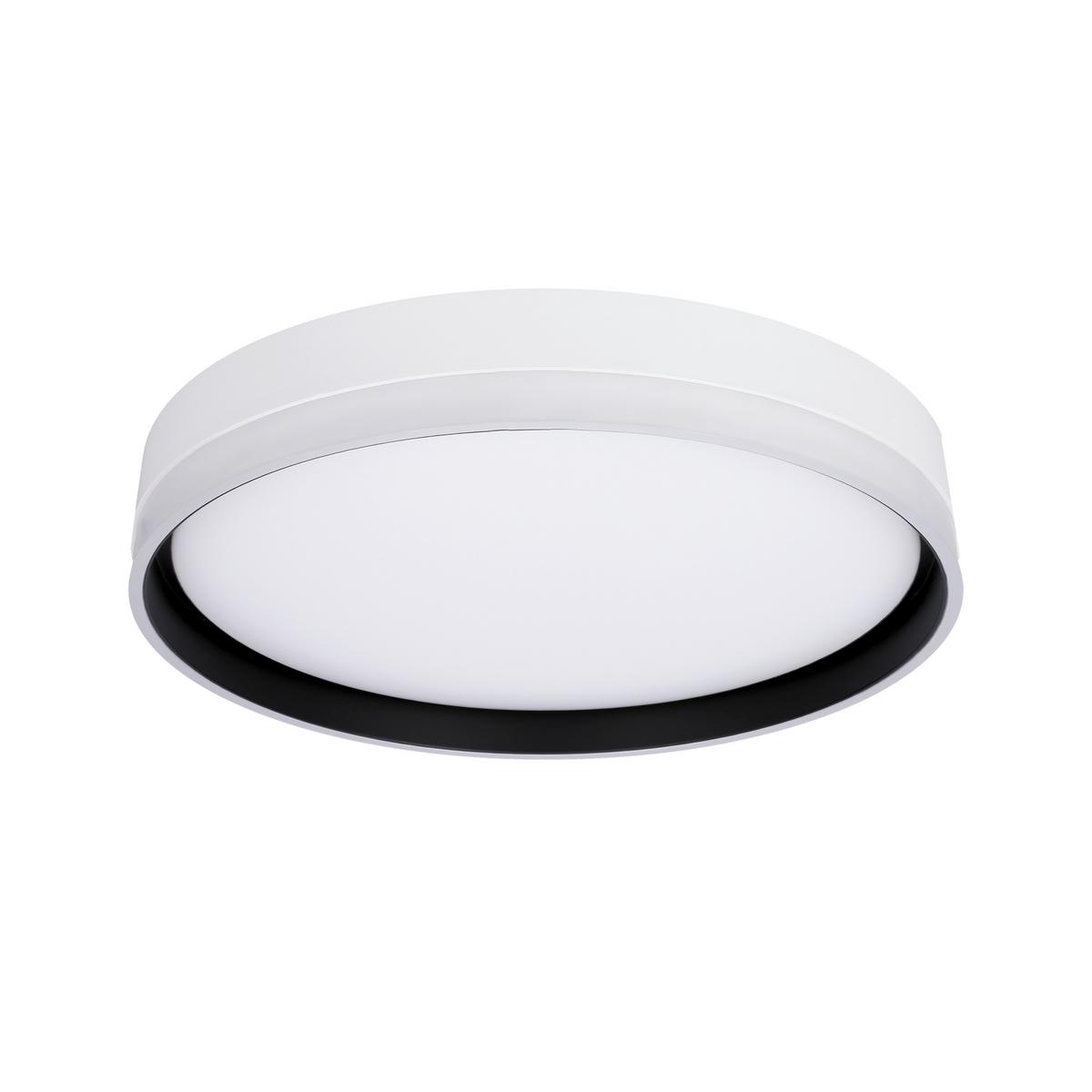Led Stropna Svjetiljka Florida - bijela/crna, Konvencionalno, metal/plastika (40/40/7.5cm)