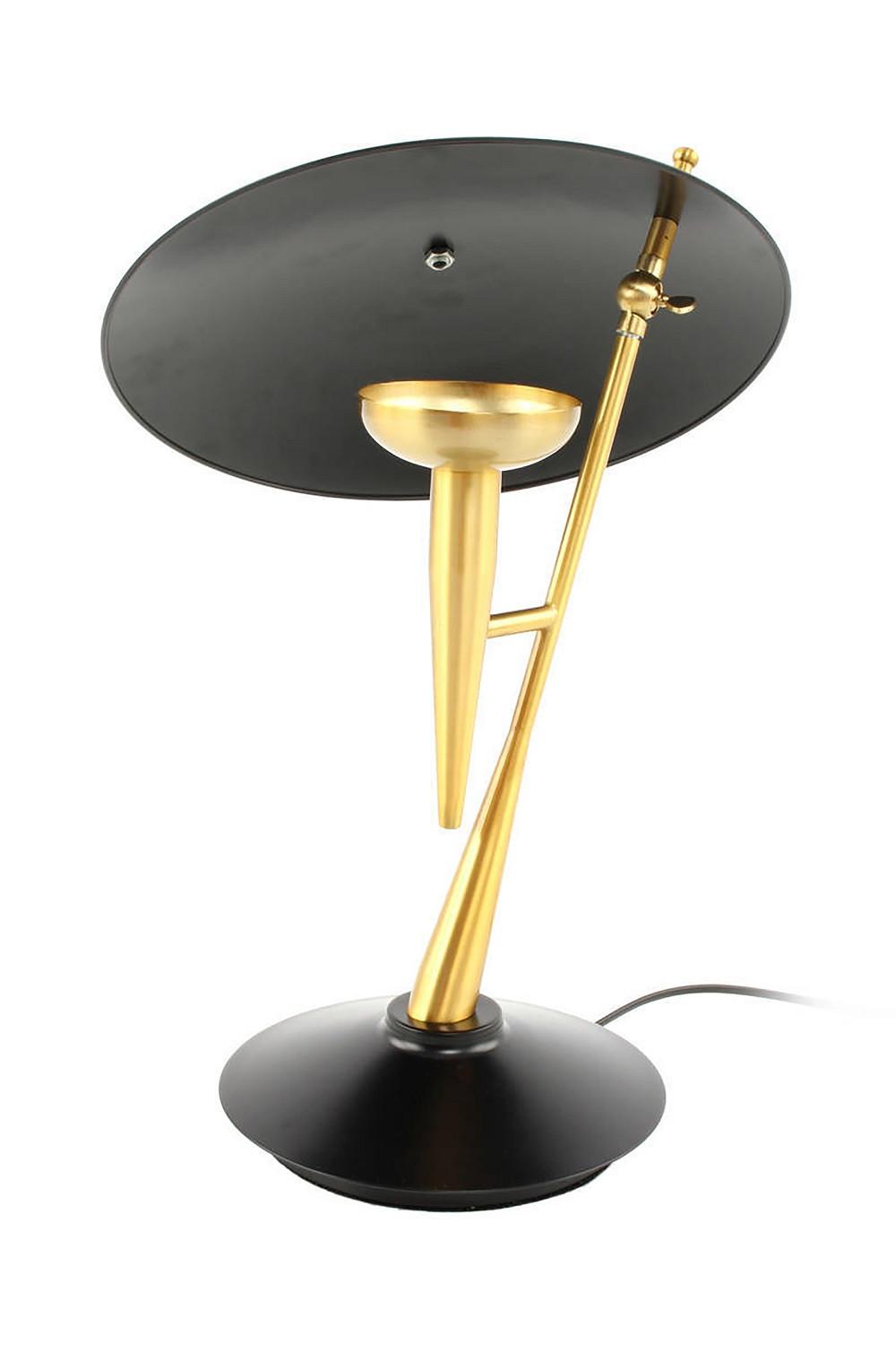 Tischleuchte Tischlampe Flyer 125 - Goldfarben/Schwarz, Trend, Metall (36/36/50cm) - Kayoom