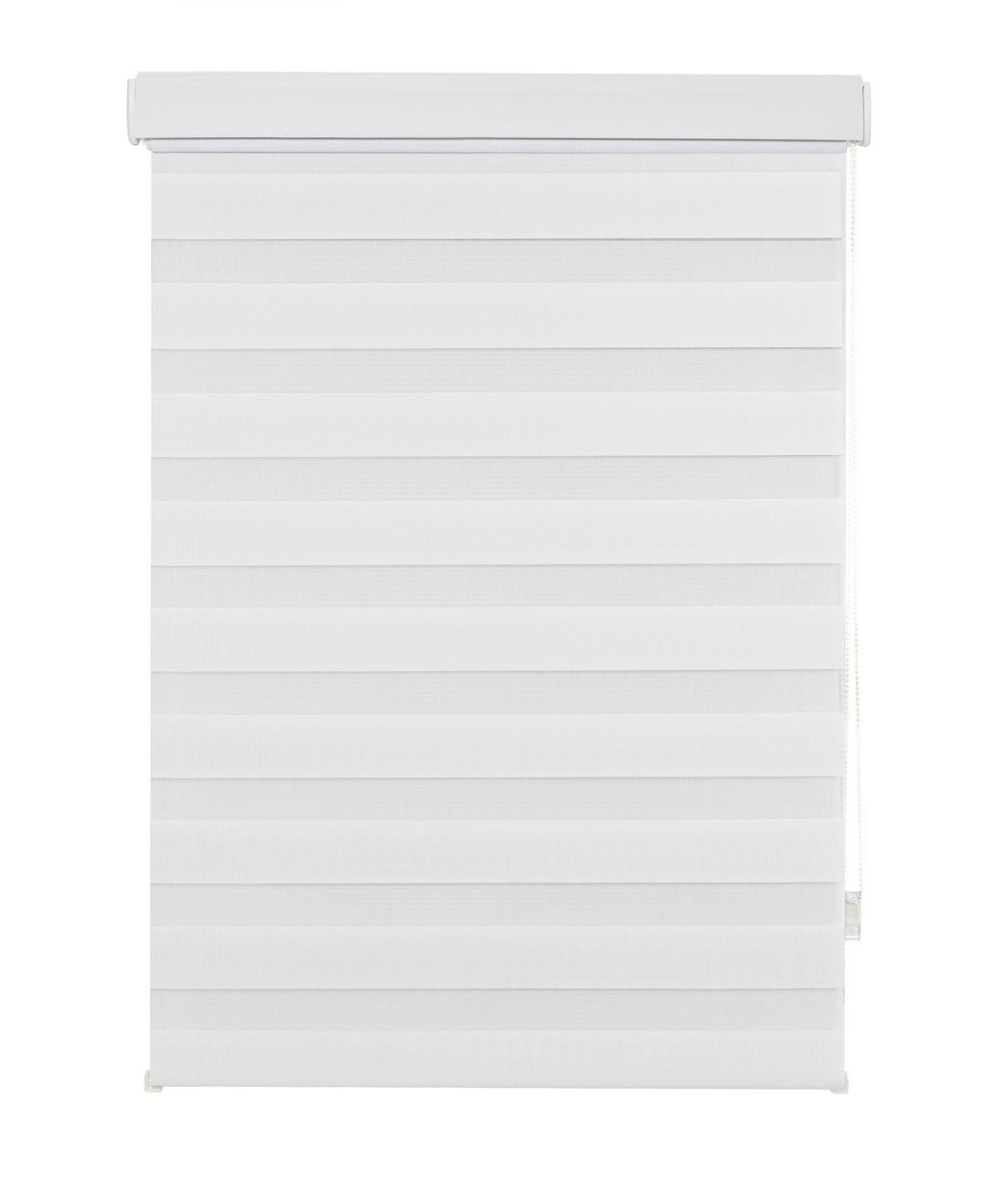 ROLETA PODWÓJNA ELEMENTS - biały/przezroczysty, Basics, tkanina (90/160cm) - Boxxx