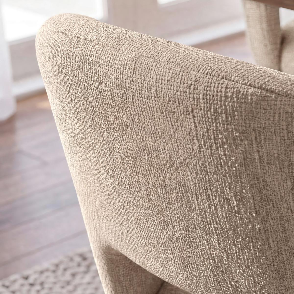 Stuhl Anea Hellgrau Webstoff Gepolstert - Hellgrau/Pinienfarben, MODERN, Holz/Textil (52/79/55,5cm) - Bessagi Home