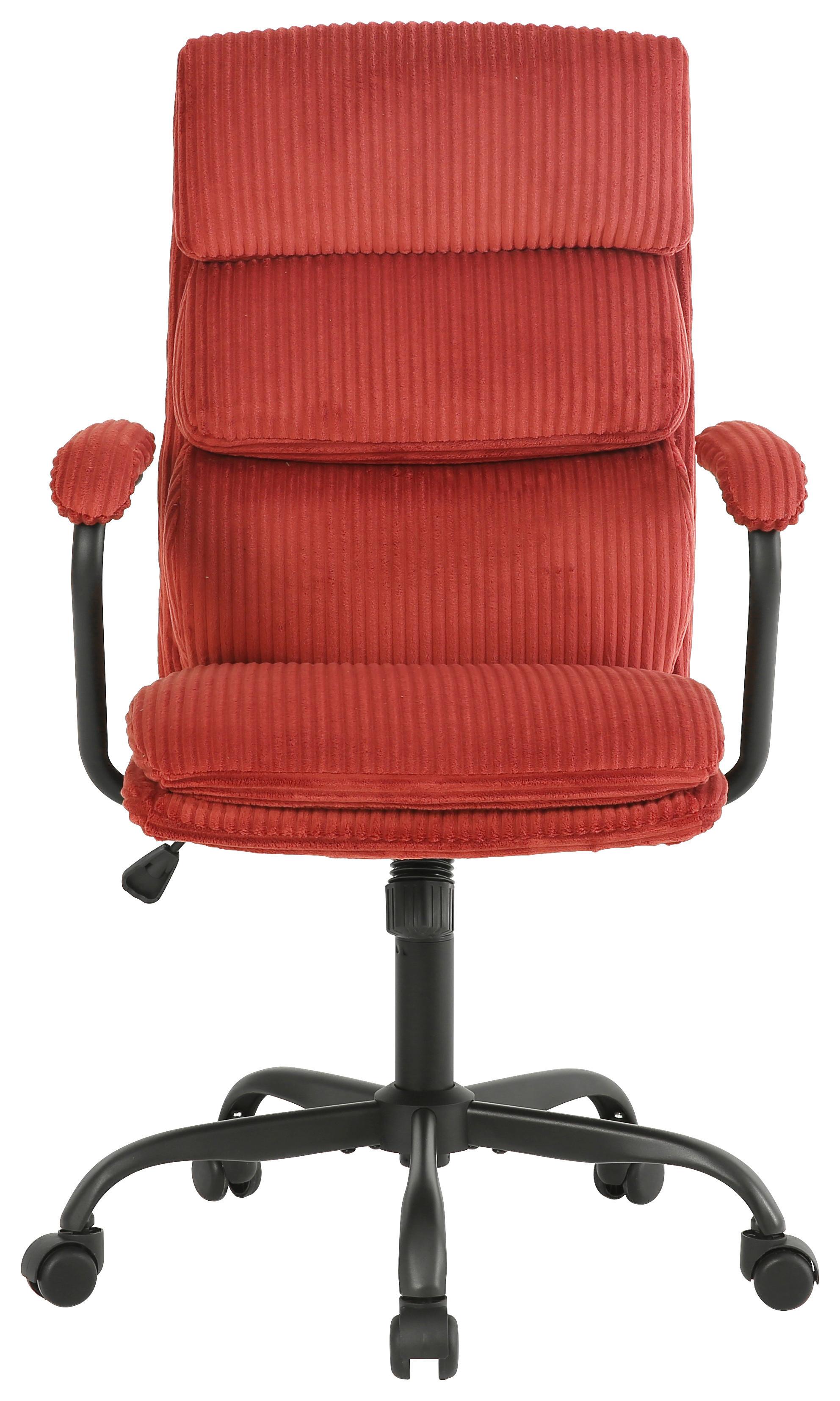 SNURRSTOL MANHATTAN 2 - röd/svart, Modern, metall/trä (58/102-112/64,5cm) - Mömax