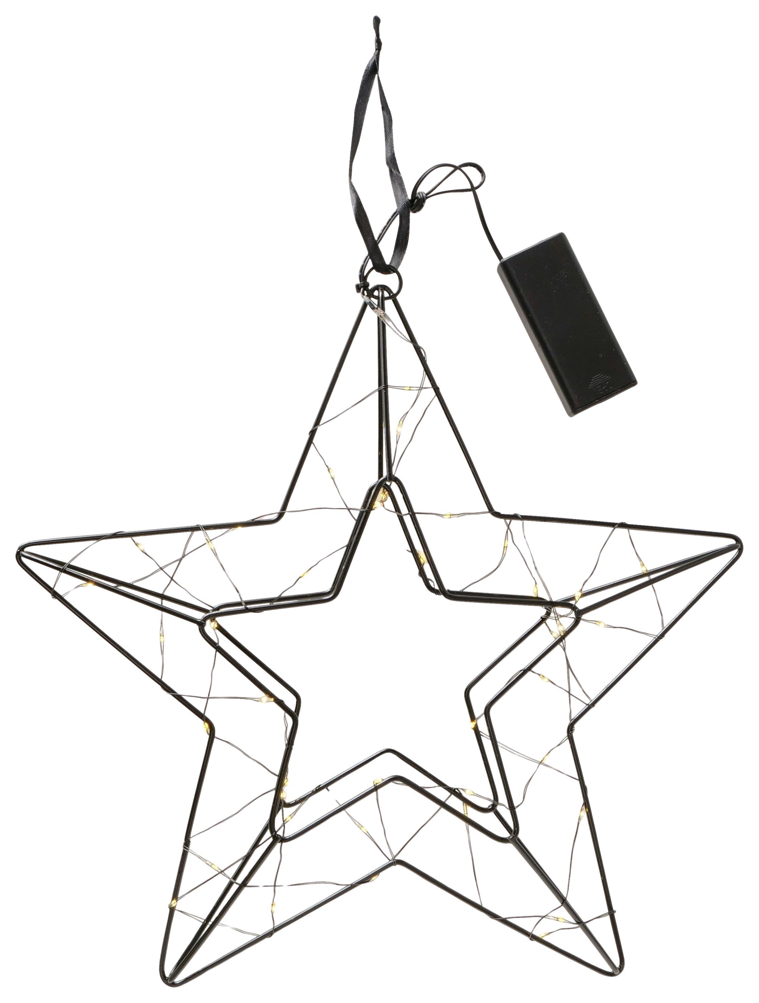 Dekohänger Elvira I Schwarz - Schwarz, KONVENTIONELL, Kunststoff/Metall (29,5/30/6cm) - Mömax
