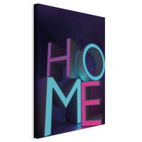 Slika Na Platnu Home Neon - vijolična/pink, Basics, tekstil/les (60/90/1,2cm) - artgeist