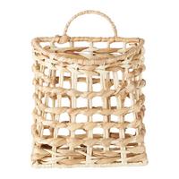 Korb Isa in Naturfarben - Naturfarben, Basics, Naturmaterialien/Metall (23/30/9cm) - Zandiara