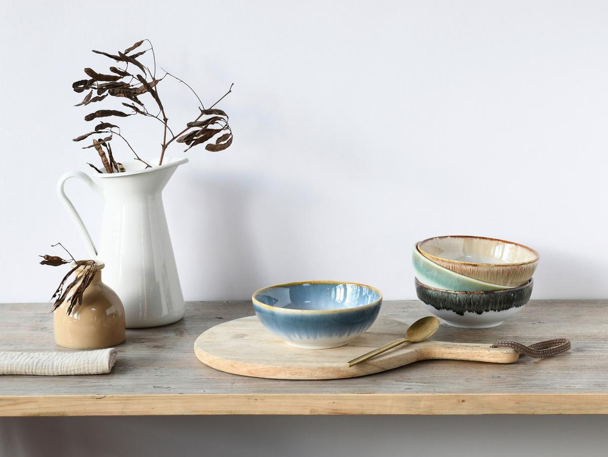 Set Posod Cascade Bunt, 4-Delni - modra/siva, Basics, keramika (16,5cm) - Creatable