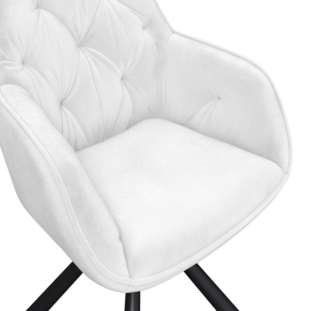 Naslanjač Silvi, Bež, Žamet, Vrtljiv - črna/bež, Konvencionalno, kovina/tekstil (62/85/62cm)