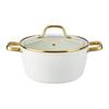 GRYT- OCH KASTRULLSET ELEGANCE - klar/vit, Klassisk, metall/glas - Mömax