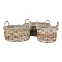 Korbset Kuta Baskets Hellbraun - Hellbraun, Basics, Holz (50/28/50cm)