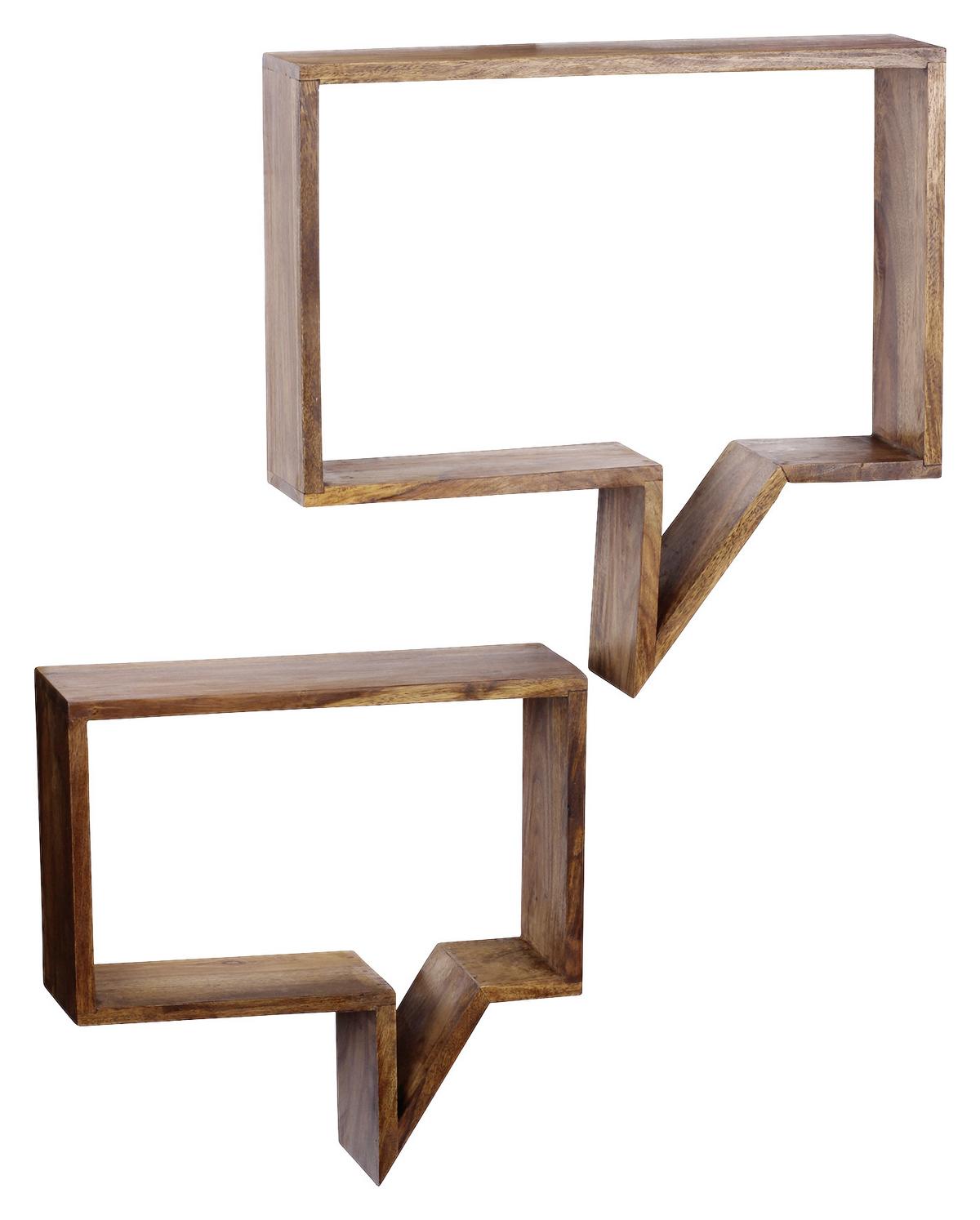 Set Stenskih Regalov Mumbai - Moderno, les (50/49/13cm) - MID.YOU