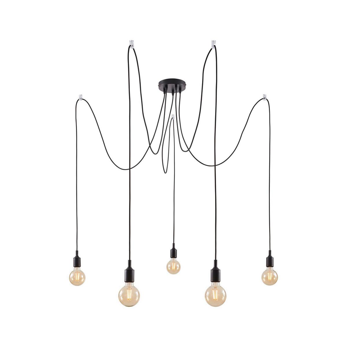 Hängeleuchte Ketil in Schwarz max. 60 Watt - Schwarz, Basics, Metall (15,0/200,0cm) - Paulmann
