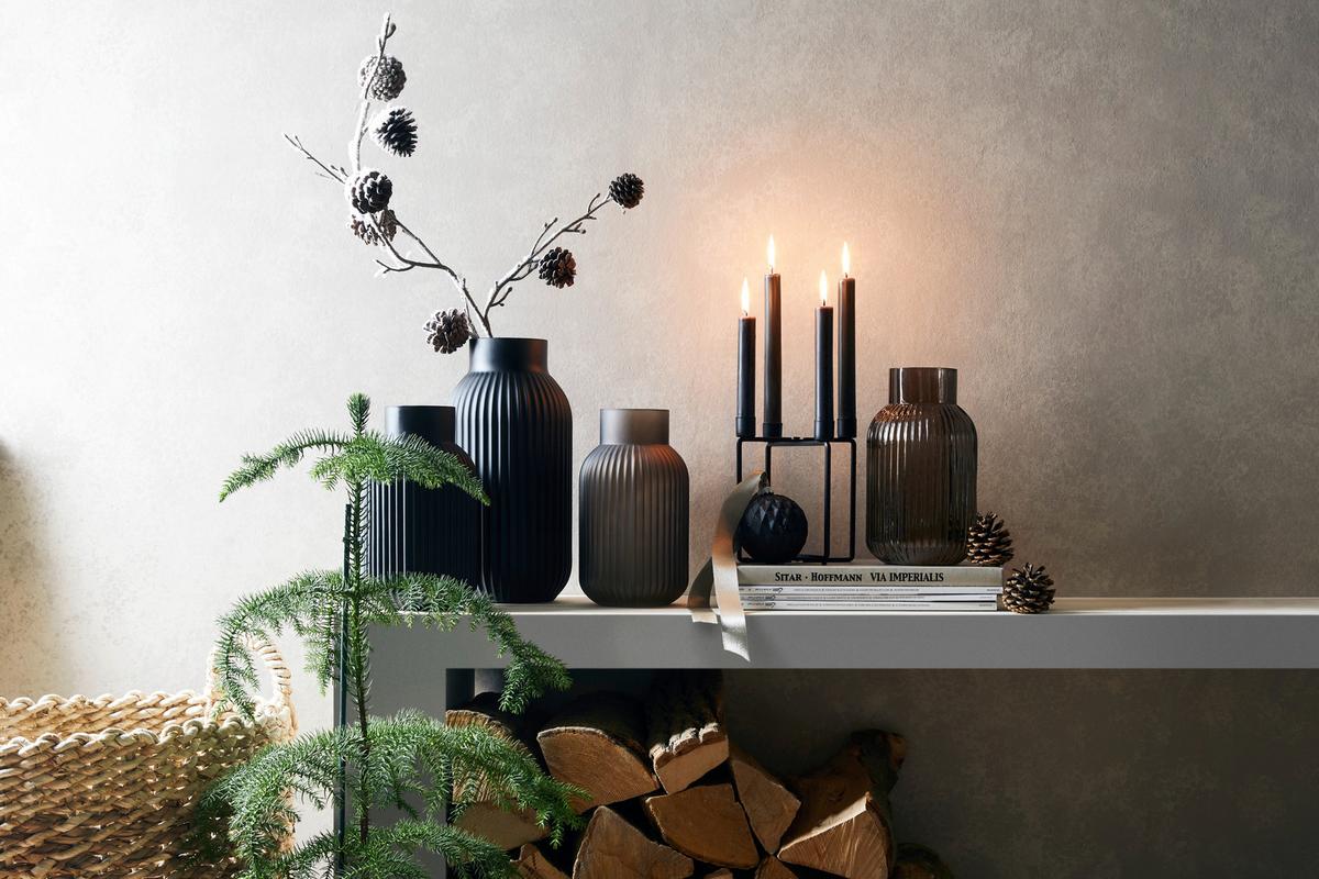 Váza Nordika - sötétbarna, Modern, Üveg (13/22cm) - Premium Living
