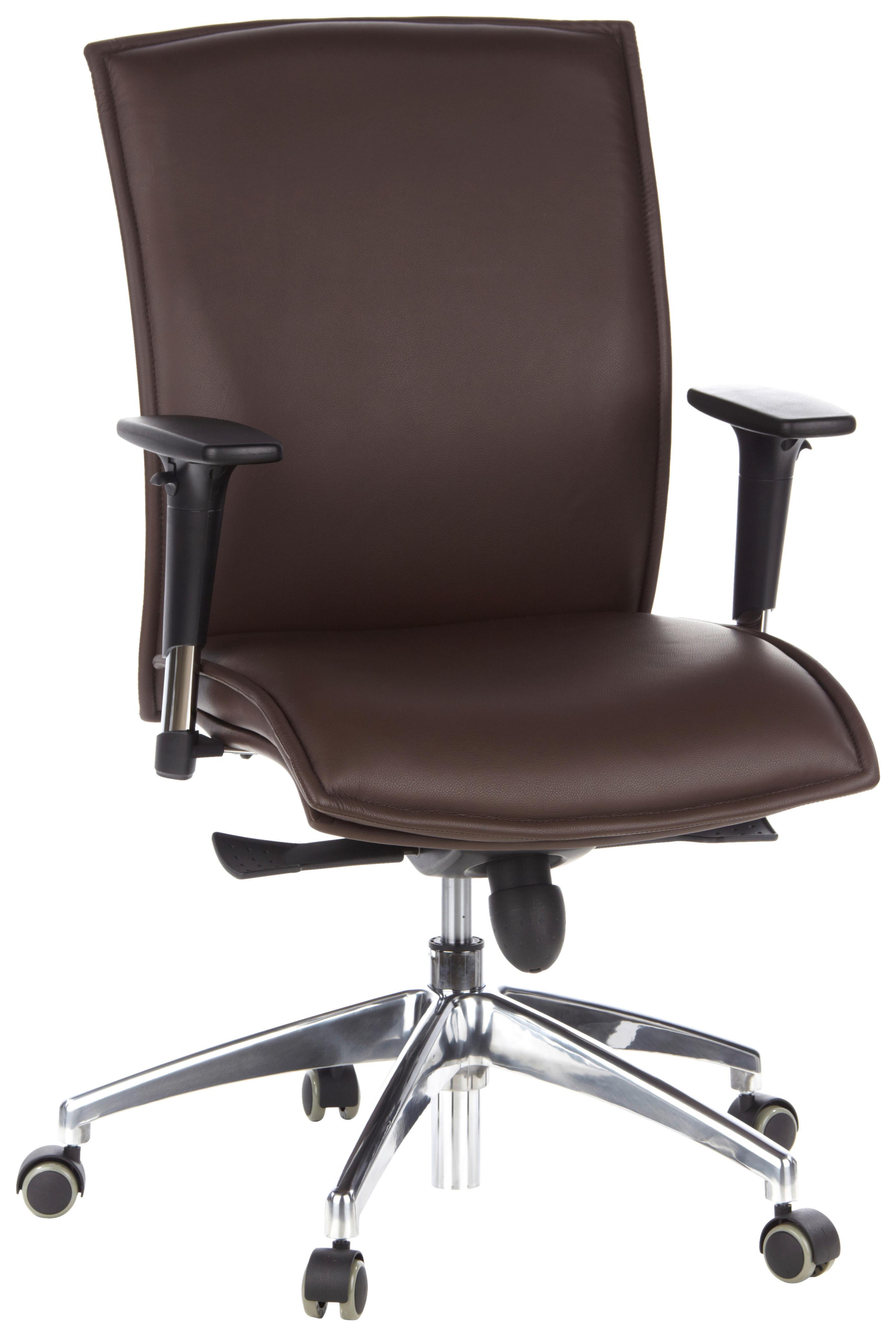 Drehstuhl Murano Dunkelbraun ca. 59x117x51cm - Dunkelbraun/Schwarz, MODERN, Leder/Kunststoff (59/117/51cm) - MID.YOU