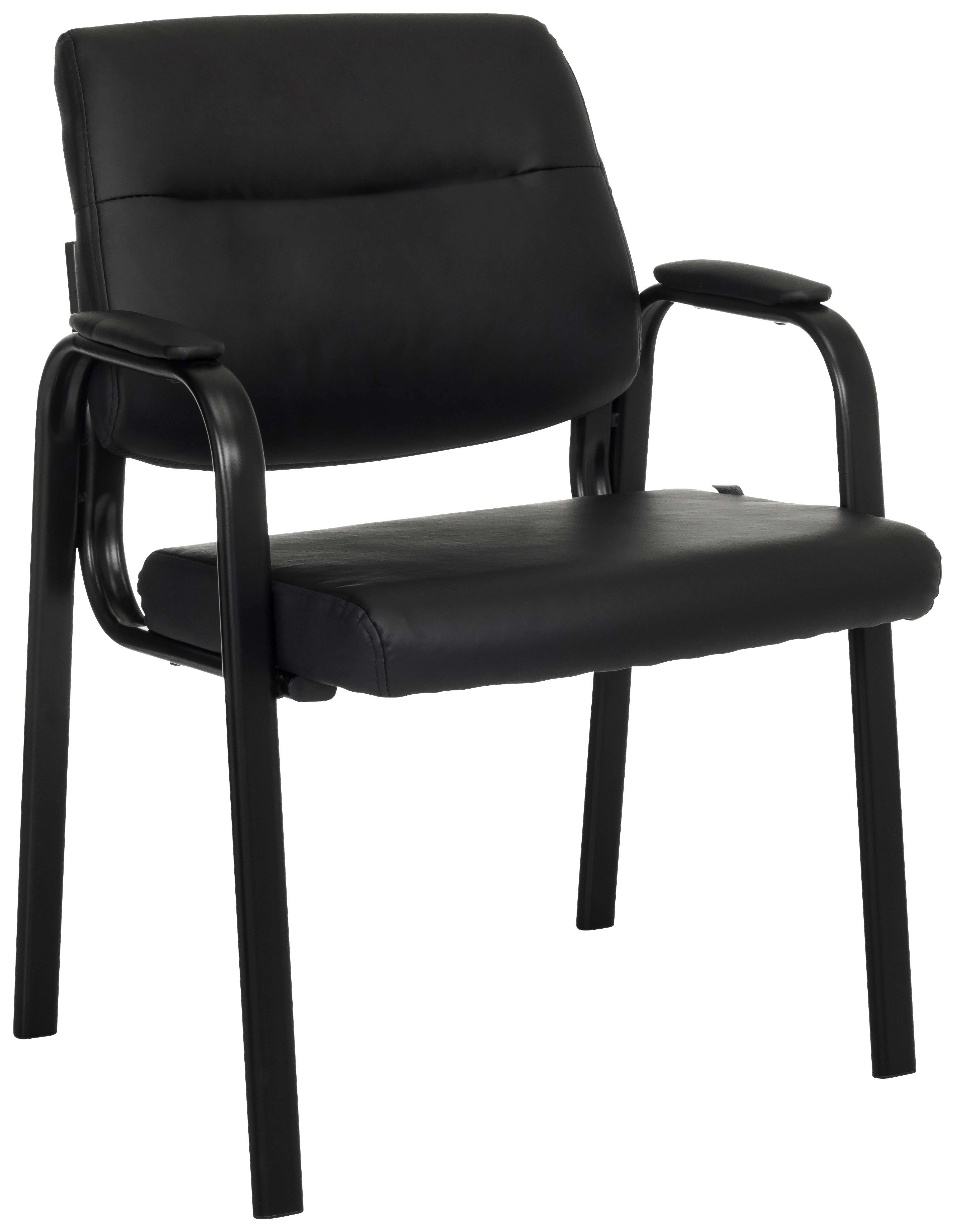 Konferenčni Stol Advie V Pu, Črna - črna, Moderno, kovina/usnje (60/85/64cm) - MID.YOU