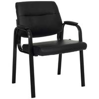Besucherstuhl Advie V PU Schwarz - Schwarz, MODERN, Leder/Metall (60/85/64cm) - MID.YOU