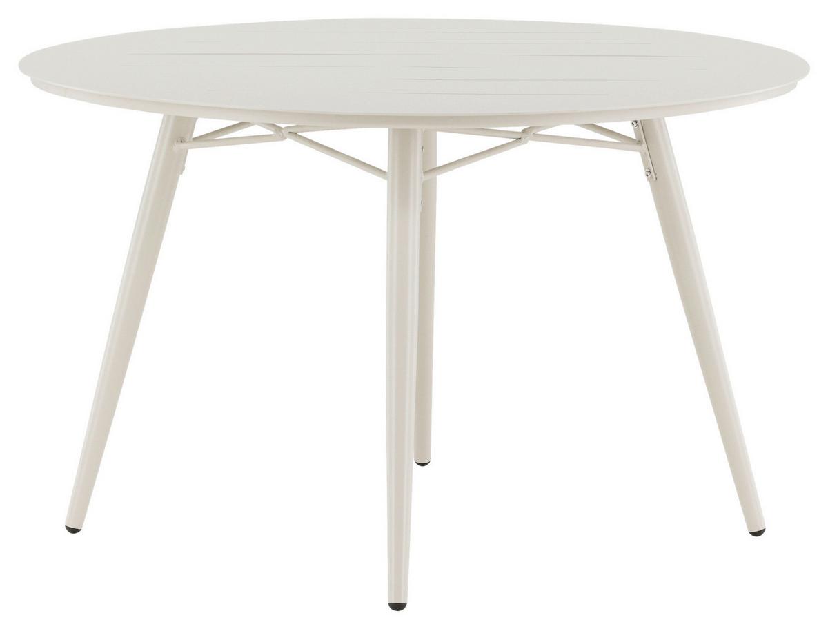 Gartentisch Lina ca. 120x120x75 cm Beige - Beige, KONVENTIONELL, Metall (120/120/75cm) - Gardenson
