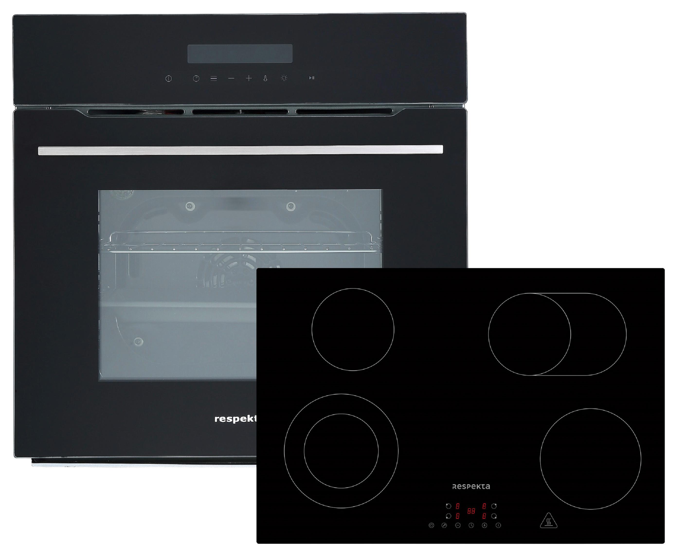Backofenseth PyroSet97700 ca. 59,5/59/54,2 cm Schwarz - Schwarz, Trend, Glas/Kunststoff (59,5/59/54,2cm) - Respekta