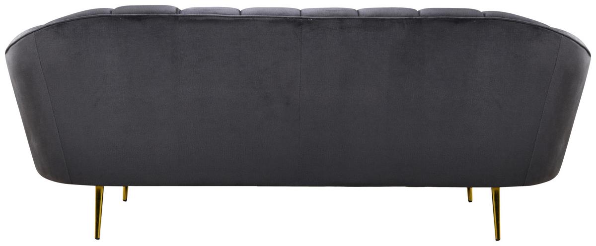 Trosed Stella, Temno Siva - temno siva/barve medenine, Design, kovina/tekstil (210/82/90cm) - Livetastic