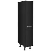 Apothekerschrank Touch Schwarz - Edelstahlfarben/Schwarz, MODERN, Holzwerkstoff/Metall (30/168/58cm) - Nobilia
